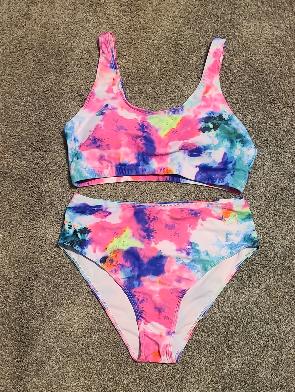 Tie-Dye Two-Piece Swim Outfit
